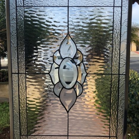 Geometric Clear Beveled Glass StainedGlassWindows