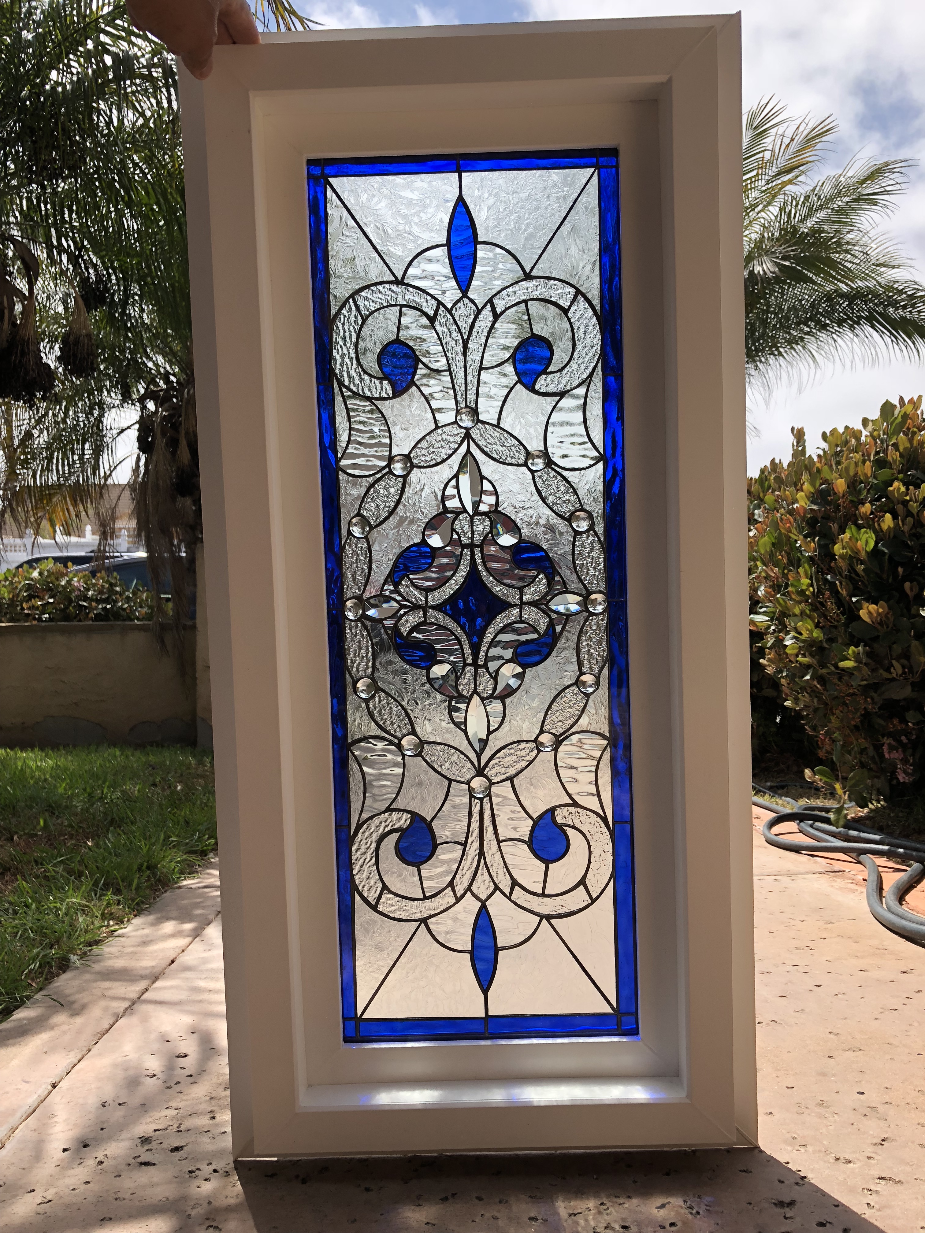 Simply Stunning! The “Victorville” Stained and Beveled Glass Window In ...