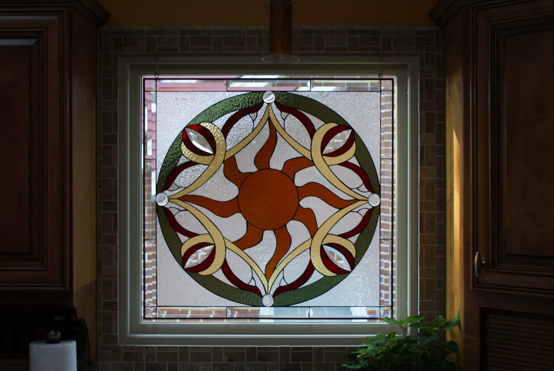 Sunburst Stained Glass Kitchen Window Past Projects 8273