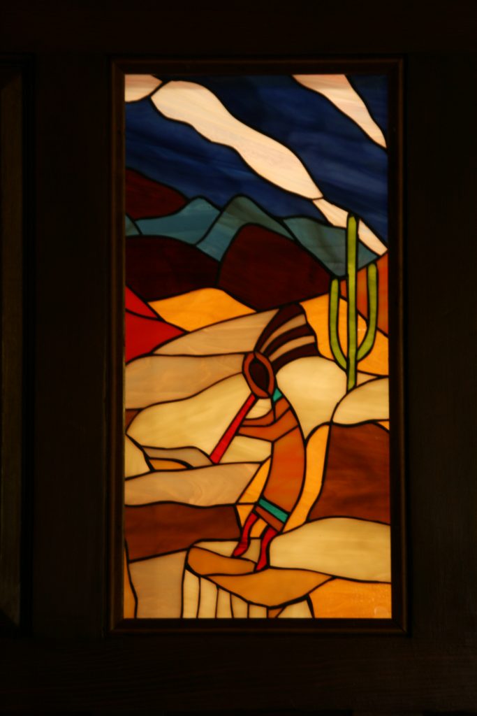 Very Warm Southwestern Stained Glass Sidelites And Door