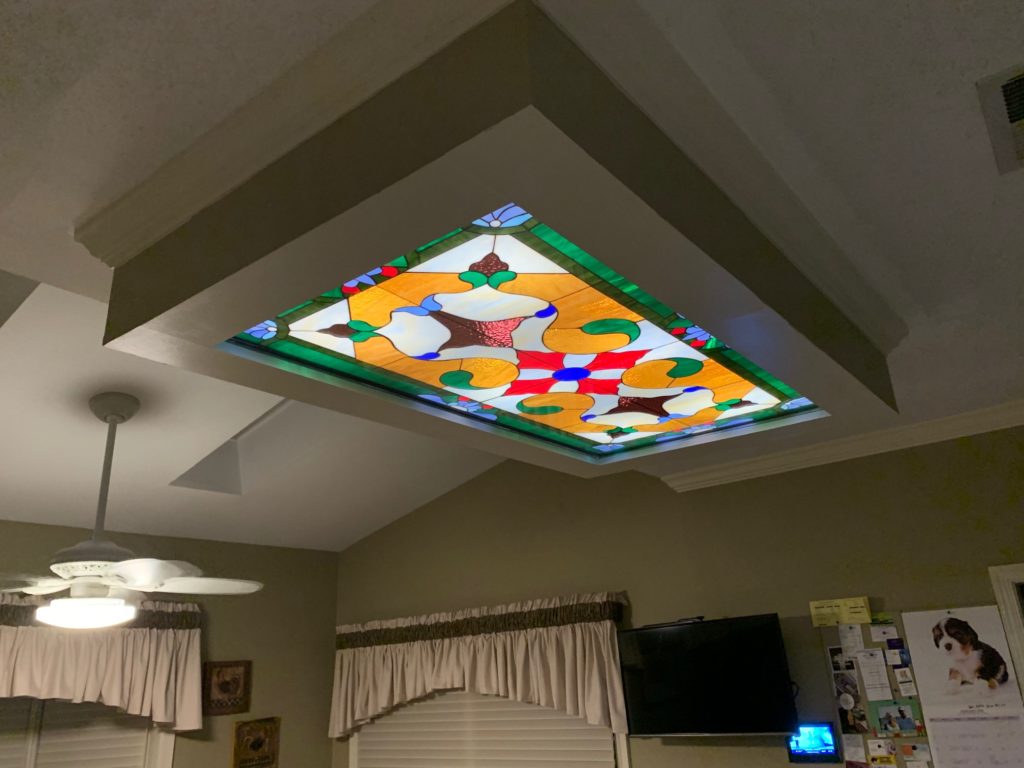 Ceiling Stained Glass Panel For Ambiance & Beauty