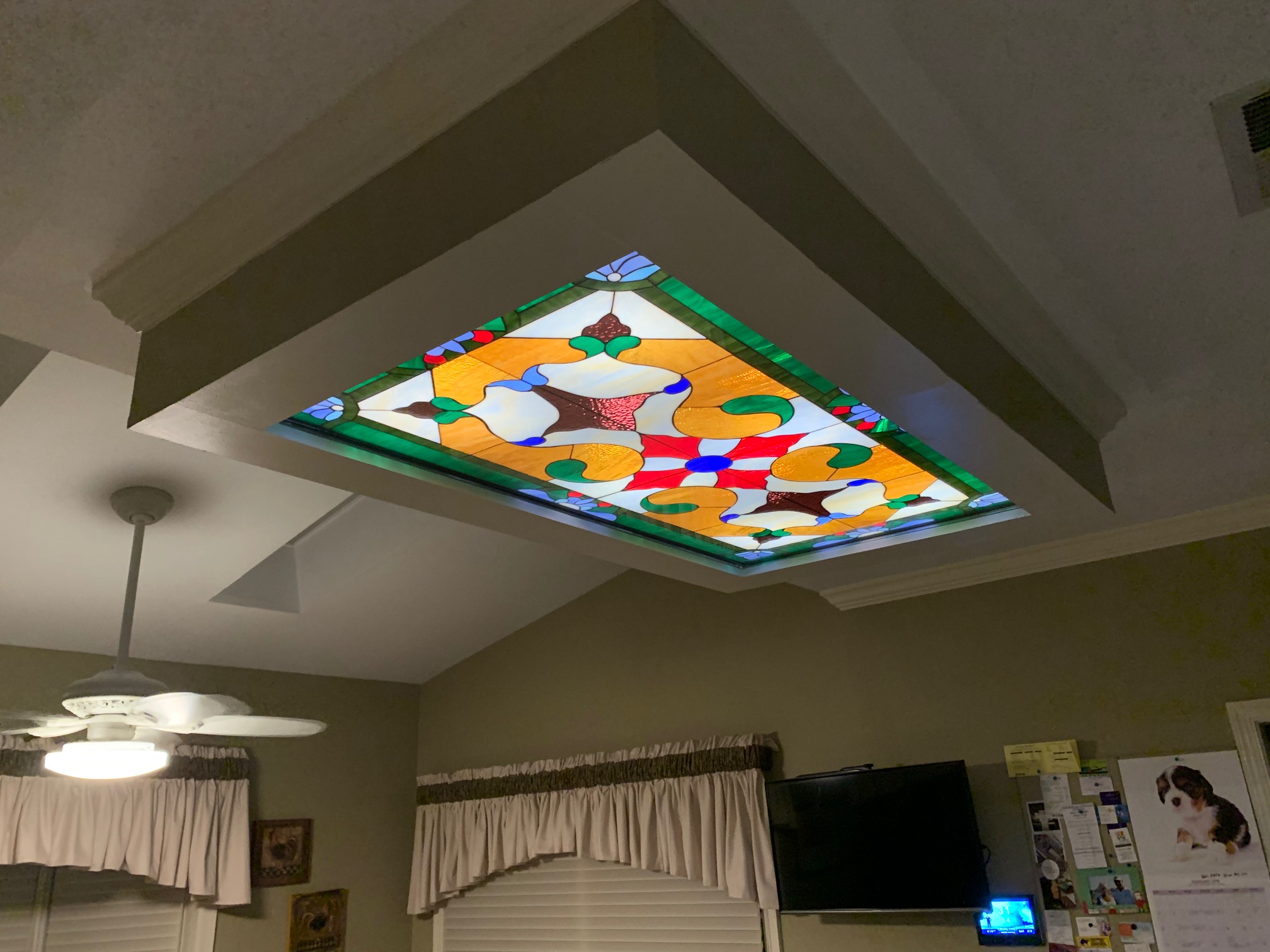 Ceiling Stained Glass Panel For Ambiance And Beauty
