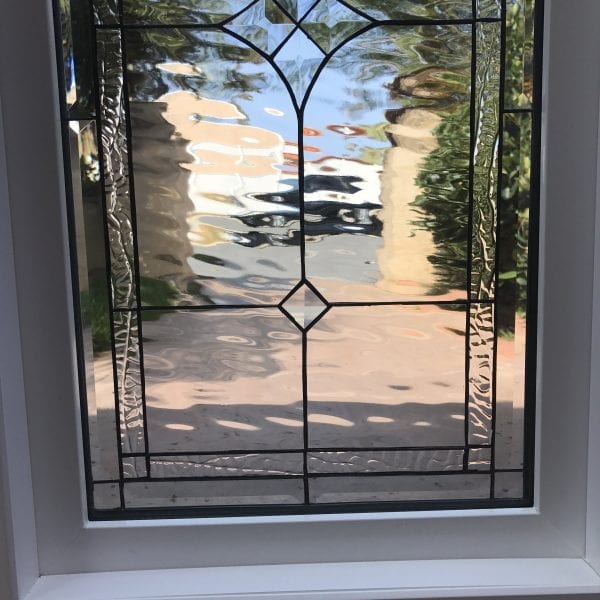 Geometric & Clear Beveled Glass - StainedGlassWindows.com