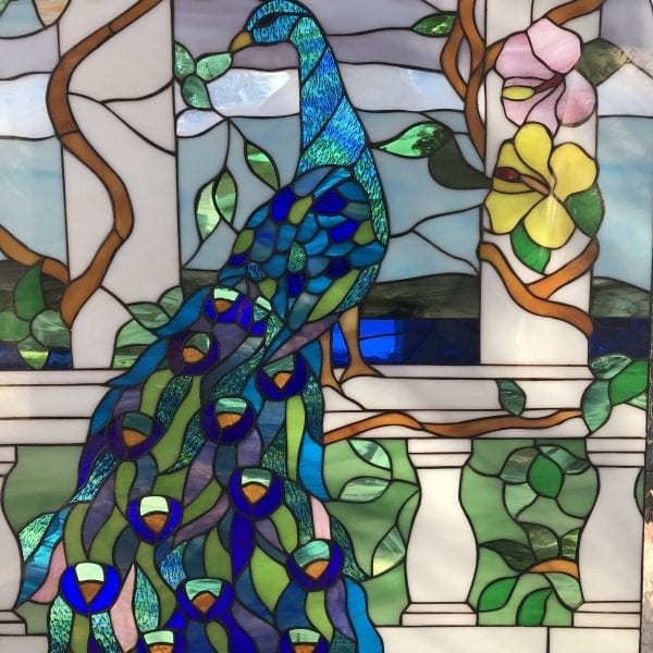 Peacock Stained Glass Windows Panels And Hangings 0400