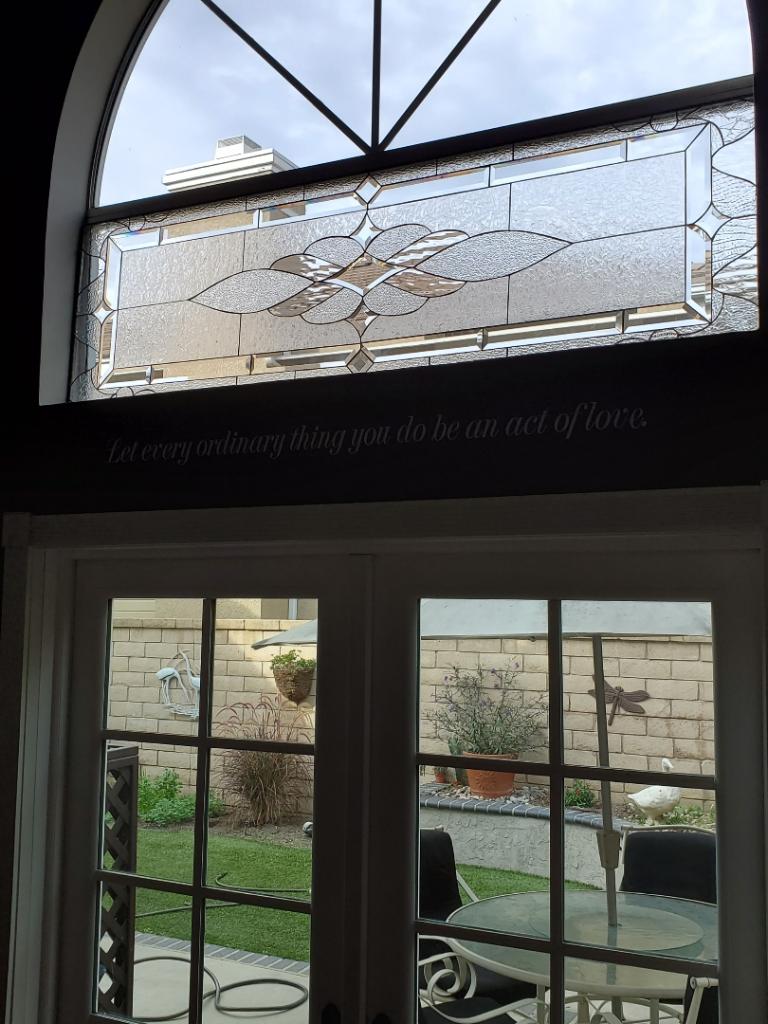 Vallejo Style Stained Glass Window Installed In Carson California As An Accent Window In A Living Room